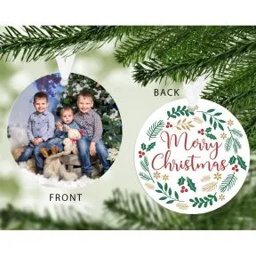 Merry Christmas Photo Upload Decoration