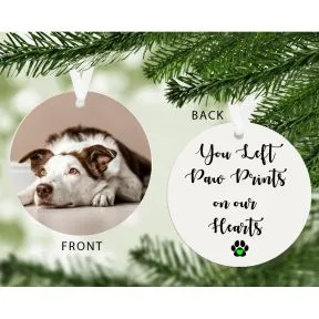 Pawprints on Our Hearts Photo Upload Decoration