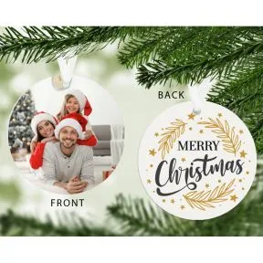 Merry Christmas Photo Upload Decoration