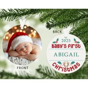 1st Christmas Photo Upload Decoration
