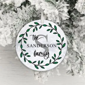Surname & Initial Christmas Decoration