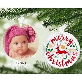 Merry Christmas Photo Upload Decoration