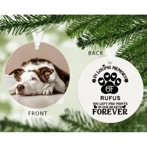 Pawprints In Our Hearts Photo Upload Decoration