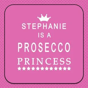 Prosecco Princess Coaster Card