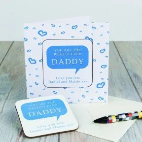 Bestest Mummy / Daddy Coaster Card