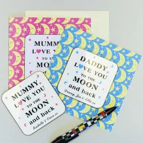 Moon & Back Coaster Card