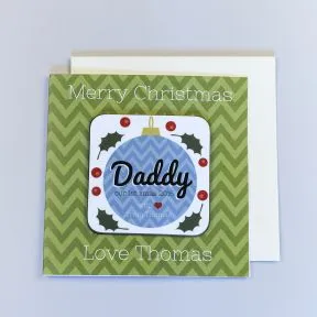 Daddy, Our 1st Christmas Coaster Card
