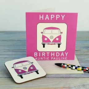 Happy Birthday Coaster Card