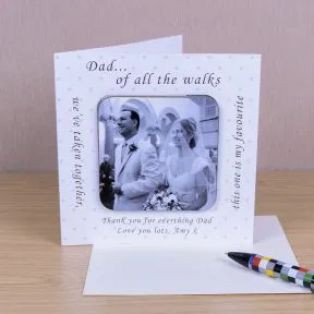 Dad of all the Walks Photo Upload Coaster Card