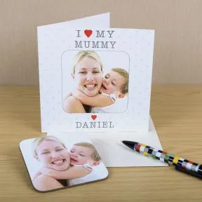 I Love My . . . Photo Upload Coaster Card