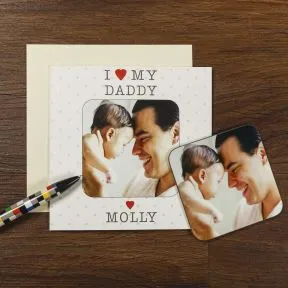 I Love My . . . Photo Upload Coaster Card