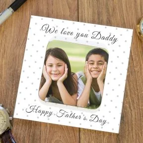 Father's Day Photo Upload Coaster Card