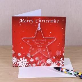Christmas Card with Star Decoration