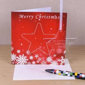 Christmas Card with Star Decoration