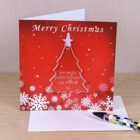 Christmas Card with Xmas Tree Decoration