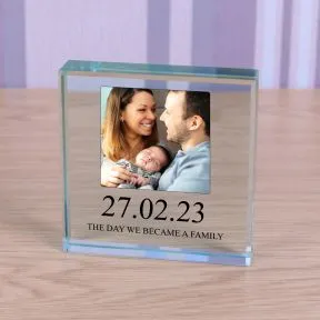 The Day We Became a Family Glass Token