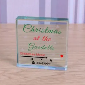 Christmas Playlist Glass Token