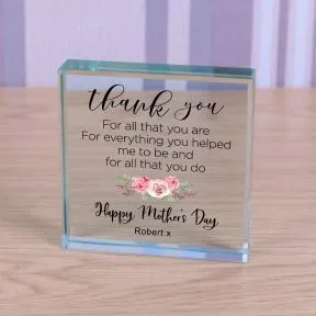 Happy Mothers Day Glass Token