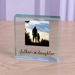 Father & Daughter Glass Token