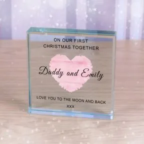 First Christmas Daddy and... Glass Token