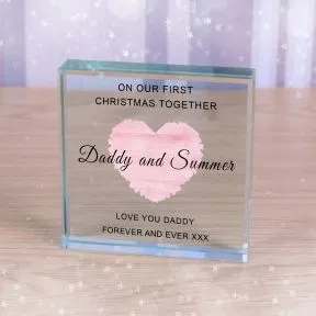 First Christmas Daddy and... Glass Token