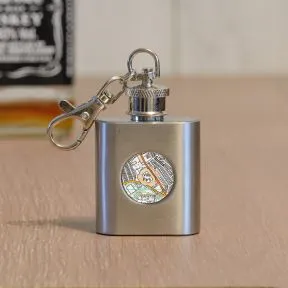 Favourite Place Hip Flask Key Ring