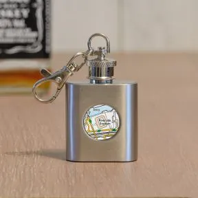 Favourite Place Hip Flask Key Ring