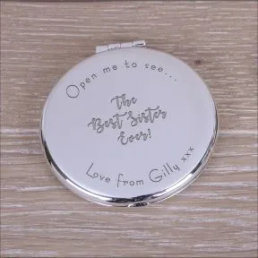 The Best . . . Ever Compact Mirror - Silver Plated