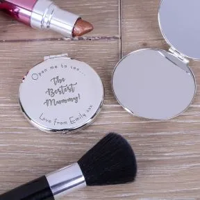 The Bestest . . . Compact Mirror - Silver Plated