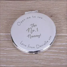 No 1 Compact Mirror - Silver Plated