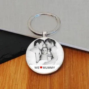I/We Love Mummy Photo Upload Key Ring