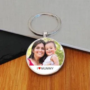 I/We Love Mummy Photo Upload Key Ring
