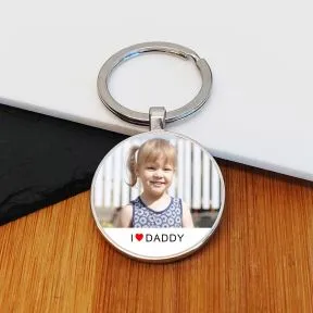 I/We Love Daddy Photo Upload Key Ring