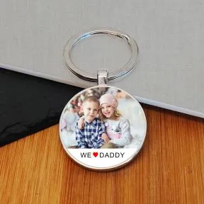 I/We Love Daddy Photo Upload Key Ring