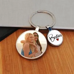 Besties Charm PhotoUpload Key Ring