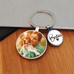 Besties Charm PhotoUpload Key Ring