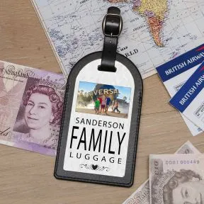 Family Luggage Tag - Faux Leather