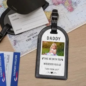 Take Me With You Photo Upload Luggage Tag - Faux Leather