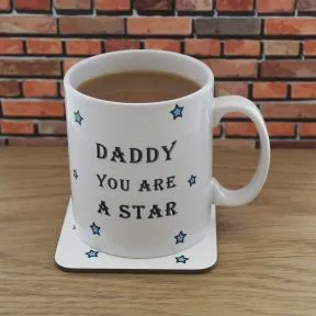 Daddy You Are A Star Mug & Coaster Set