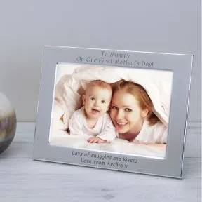 To Mummy On Our First Mother's Day! Silver Plated Picture Frame (6