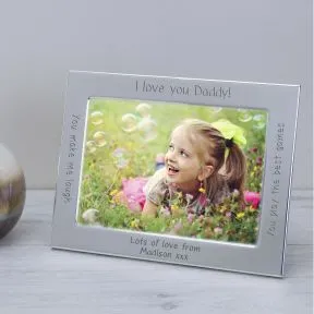 I or We love you Daddy! Silver Plated Picture Frame (6