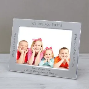 I or We love you Daddy! Silver Plated Picture Frame (6