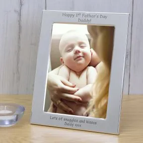 Happy 1st Father's Day Daddy! Silver Plated Picture Frame (6