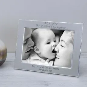 Daddy Our 1st Father's Day together Silver Plated Picture Frame (6