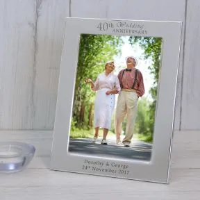 Wedding Anniversary Silver Plated Picture Frame (6