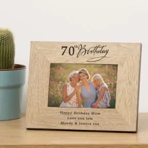 Happy Birthday - Any Age Wood Picture Frame (6