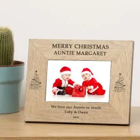 Merry Christmas Wood Picture Frame (6