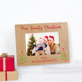Our Family Christmas Wood Picture Frame (7