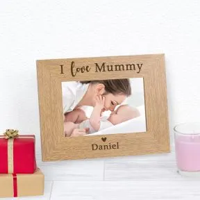 I / We Love Daddy, Mummy, Nanny etc Wood Picture Frame (7