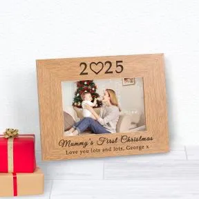 Mummy's First Christmas Wood Picture Frame (6